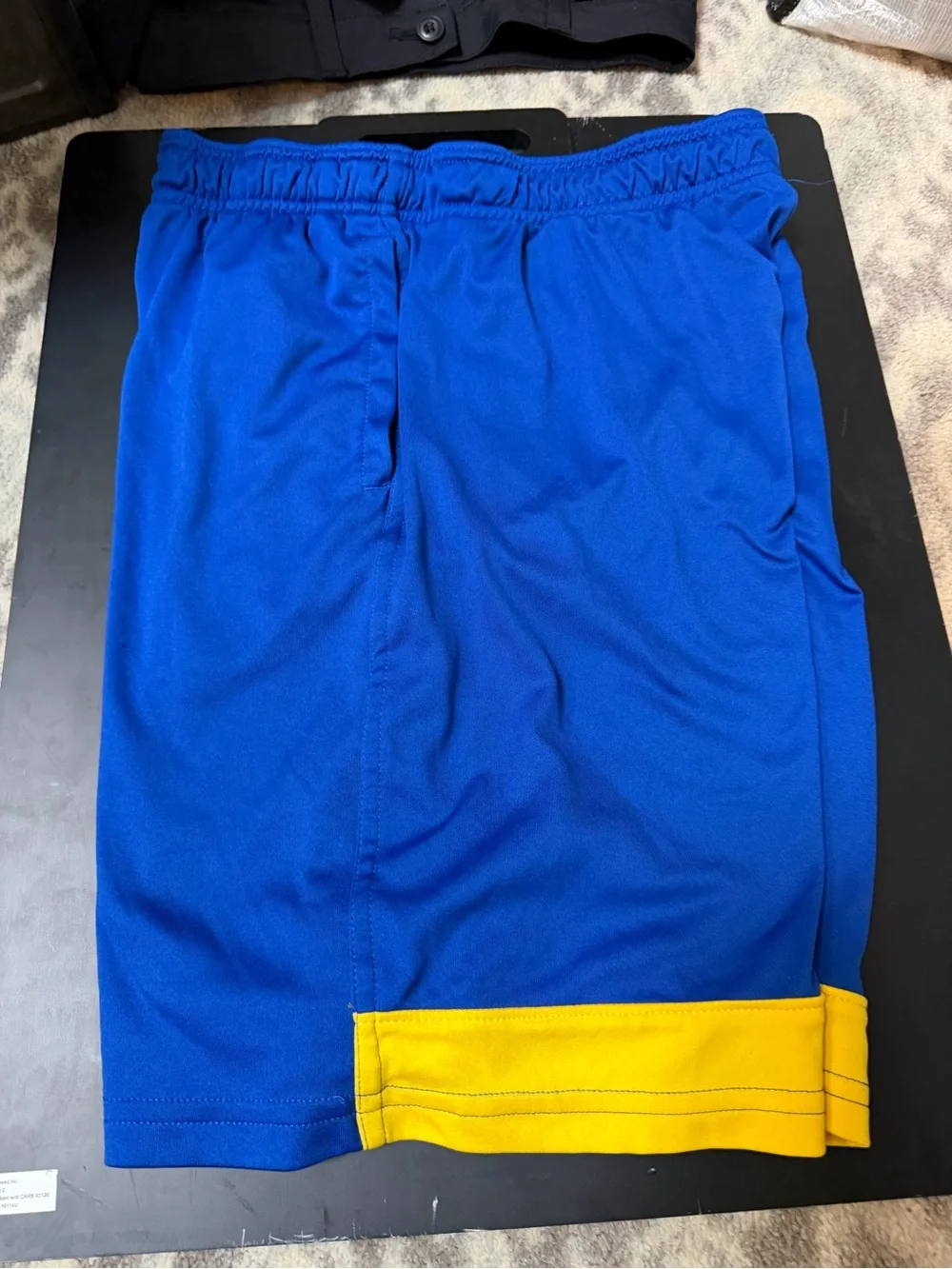 Under Armour Royal Blue Shorts with Yellow Trim